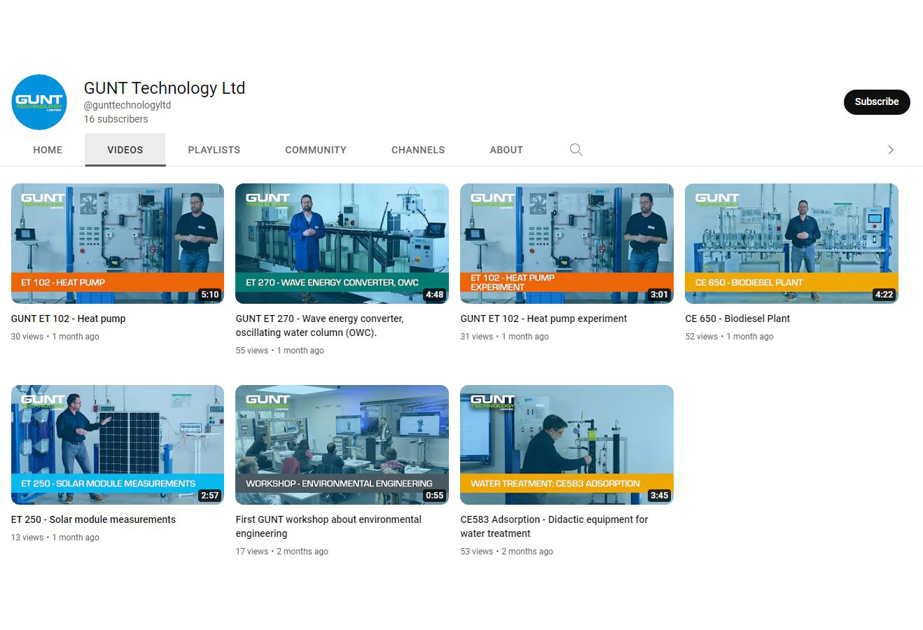 GUNT Technology Launches YouTube Channel