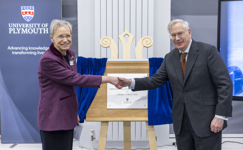 Professor Judith Petts and HRH The Duke of Gloucester