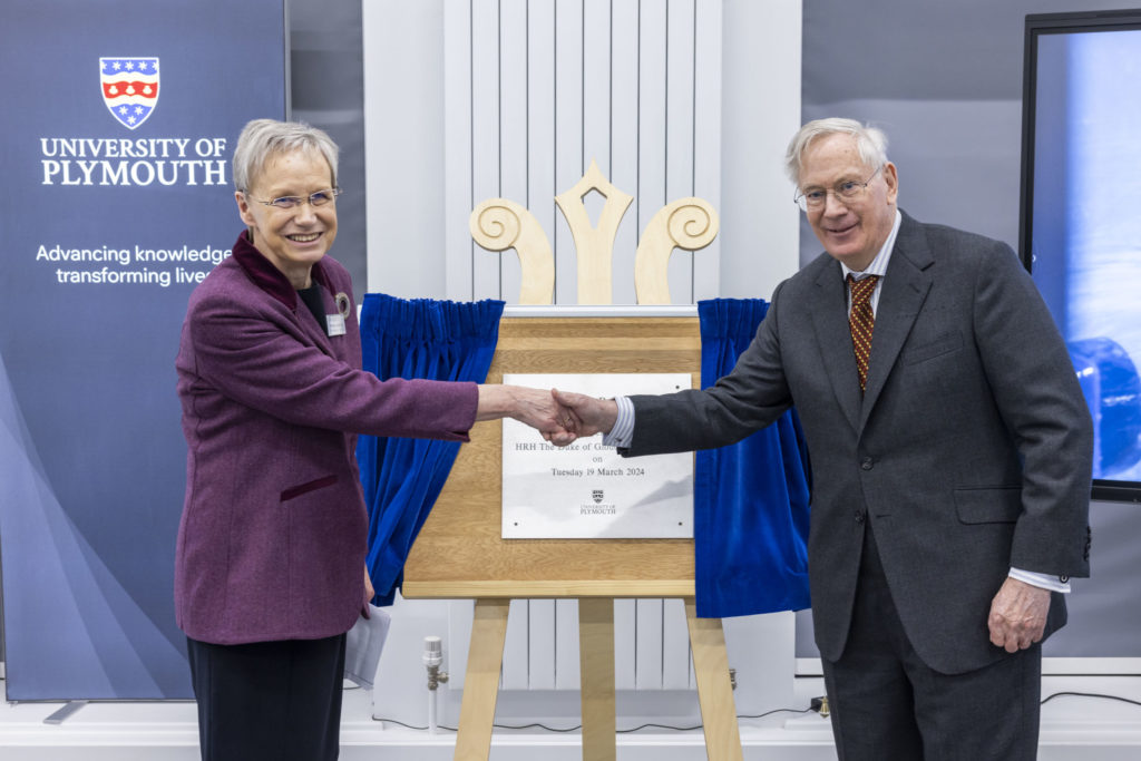 Professor Judith Petts and HRH The Duke of Gloucester